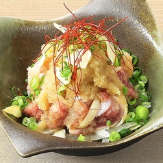 鶏モモ肉のタタキ　みぞれ和え