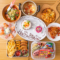 【お誕生日会コース】5大特典＋バースデーケーキ付・2時間飲み放題付 4000円⇒3500円 の写真