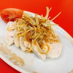 蒸し鶏のねぎ醤油