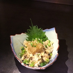 さっぱり鶏皮ポン酢/焼きコーン