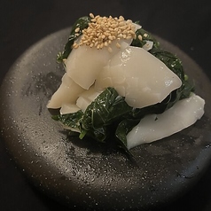 アオリイカと青菜の出汁和え