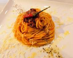 イベリコ豚ベーコンのアマトリチャーナIberico pork bacon amatriciana