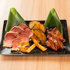 秋野菜と豚肩ロース、タン2種味噌漬け