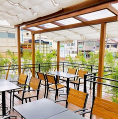 テラス席もございます！青空の下、解放的な気分でゆっくりとしたお時間を過ごされてみてはいかがでしょうか♪ワンちゃんの同伴も可能です☆