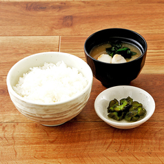 ご飯セット(ご飯・味噌汁・漬物)