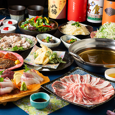 鹿児島郷土料理　黒豚しゃぶしゃぶと溶岩焼き　個室居酒屋　くろ屋　～離れ～のコース写真