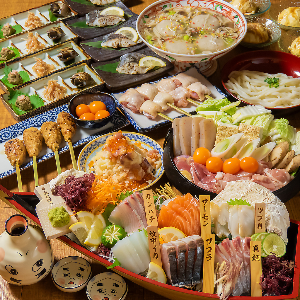 2時間飲み放題付きコース複数ご用意しております！会社宴会や打ち上げなどの際にぜひ◎