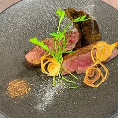 ラムの昆布締めタリアータ