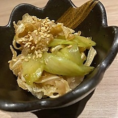 セロリとミミガーの柚子胡椒和え