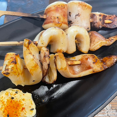 イカ串の醤油焼き
