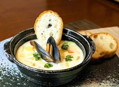 ムール貝クラムチャウダー