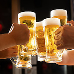 サワー・カクテル・ワインなどのアルコールとソフトドリンク。+300円(税込)でビール！2時間飲み放題