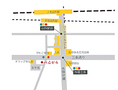 JR・京阪・地下鉄東西線山科駅下車　徒歩5分！外環状線を南へ約200m,外環三条交差点を西へ約100m,一筋目を南へ約10mです。※駐車場割引券利用可