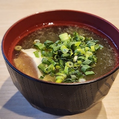 自家製豆腐ととろろ昆布のお吸い物