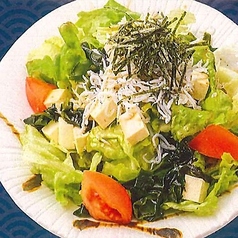 しらすと豆腐の塩ダレサラダ