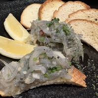 生しらすのブルスケッタ