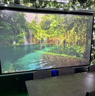 大型プロジェクターで野球観戦も楽しめます！