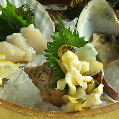 北貝道三点盛り（活ホタテ・活つぶ・活ホッキ）