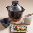 土鍋めし（熟成めんたいこ・季節の浅漬け）