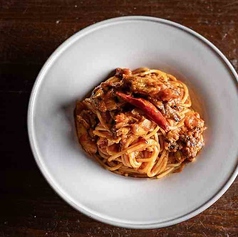 スパイシーローストチキン トマトソーススパゲッティ