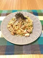 ささみとキノコの和風パスタ