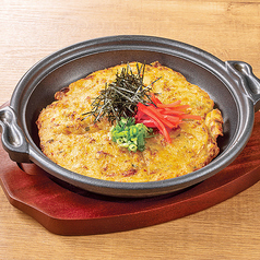鶏せせり鉄板／山芋とろろ焼き