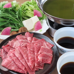 お出汁で食べるレタしゃぶ・葱しゃぶ 出来ます