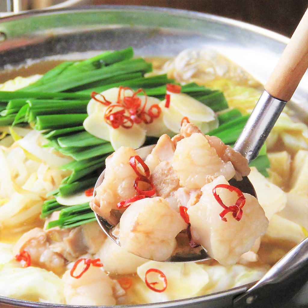 【人気No.1】博多もつ鍋or水炊きの選べる鍋コース★120分飲み放題付き4378円(税込)！