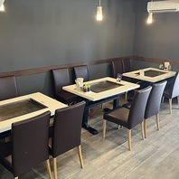 熱々の鉄板付テーブル♪