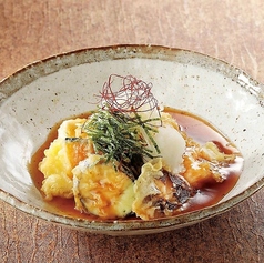 白身魚と季節野菜の甘酢餡かけ