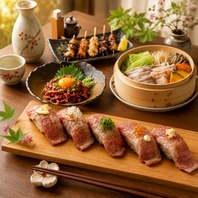 厳選肉寿司五貫盛り｜肉の旨みと食感を贅沢に楽しむ逸品
