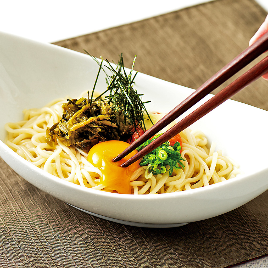 九州逸品「高菜明太の釜玉風五島うどん」