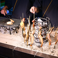 臨場感あふれるライブ調理