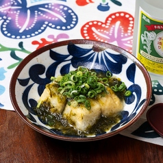 島豆腐の揚げ出し～アーサーのあんかけで～