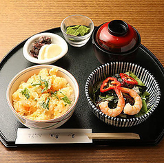 ミニえびかきあげ丼/サラダ/デザート付