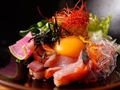 料理メニュー写真&nbsp;海鮮旨塩ユッケ～卵黄のせ～