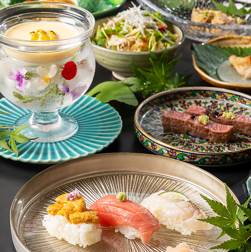 【土鍋ご飯付き！和洋中の季節の彩りお任せコース】旬の食材の料理と、土鍋で炊き上げるご飯は絶品！