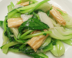 青梗菜とゆば塩味炒め