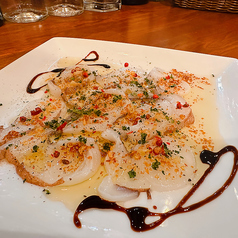 生蛸のガーリックオイルがけ