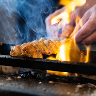 厳選素材を炭火でじっくり♪一本一本丹念に焼き上げます