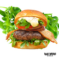 料理メニュー写真&nbsp;クレソン和牛チーズバーガー