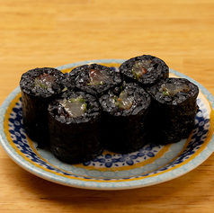 鯵と梅肉のアテ巻き