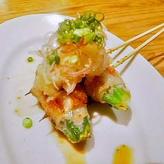 オクラ巻き 香味みょうがポン酢