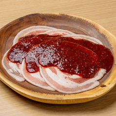 熟成デぺサムギョプサル(豚バラ薄切りタレ) Aged Thin pork belly 150g