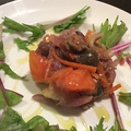 料理メニュー写真 魚介と博多早秋柿のヴェネツィア風カルピオーネ