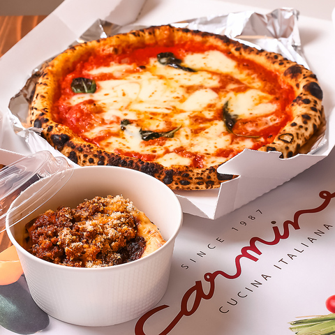 老舗イタリアン店の姉妹店。本場の味を気軽に、店内でもテイクアウトで楽しめるお店♪