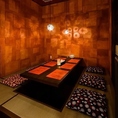 美しい和空間で、ゆったりとプライベートなお食事を楽しめます。