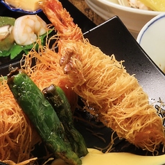 海老のカダイフ揚げ～自家製黄身酢～