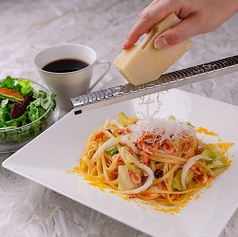 【季節のパスタランチ】桜えびと白魚のペペロンチーノ