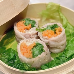 豚バラ野菜肉巻きオリーブオイル蒸し